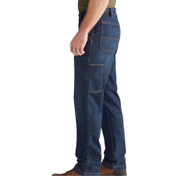 Carhartt Men's Relaxed Fit Utility Medium Dark Blue Jeans. Size 30X30. - Picture 3 of 16